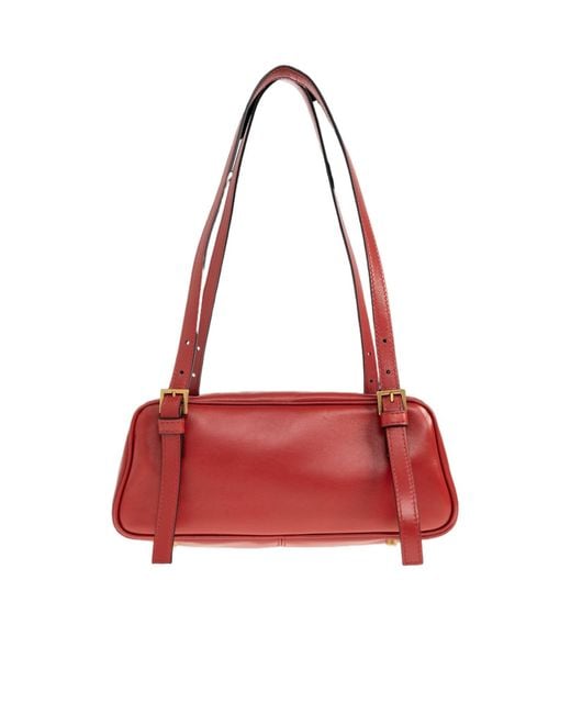 Versace Red Emblème Bowling Bag