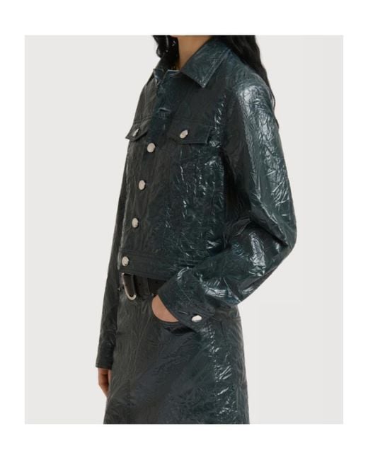 Marni Green Deep Crinkled Taffeta Jacket