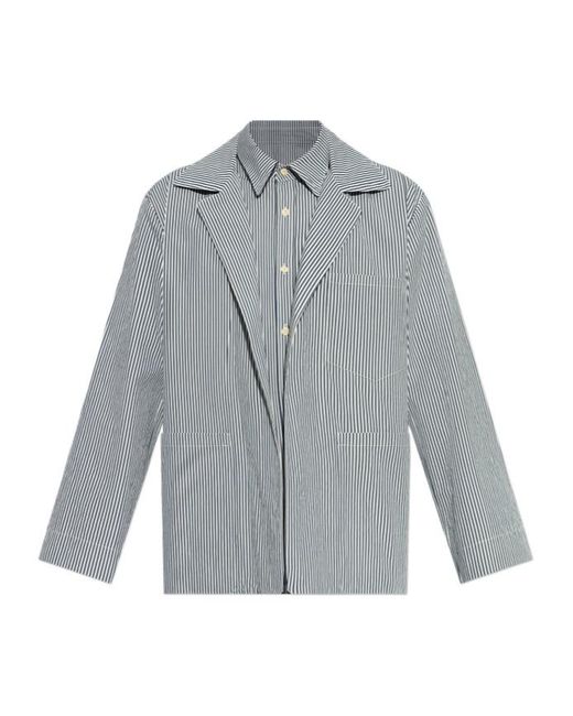 Maison Margiela Gray Striped Jacket for men