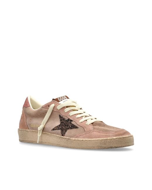 Golden Goose Deluxe Brand Brown Ball Star Glittered Sneakers