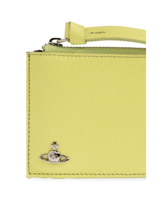 Vivienne Westwood Yellow Zip Card Holder Wallet