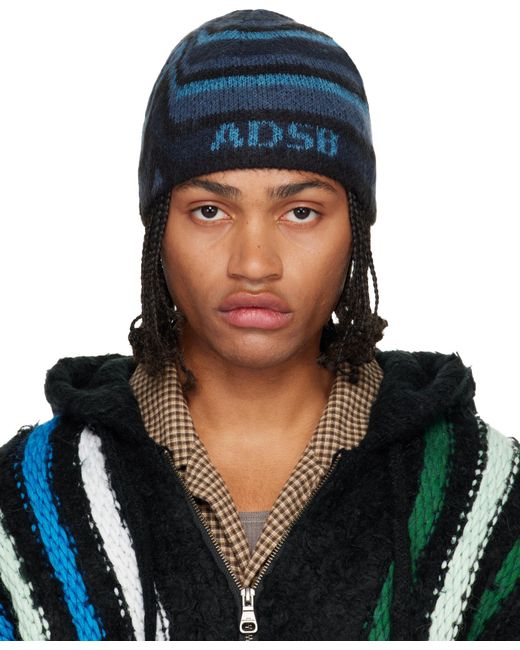ANDERSSON BELL Blue Painted Wool Hat for men
