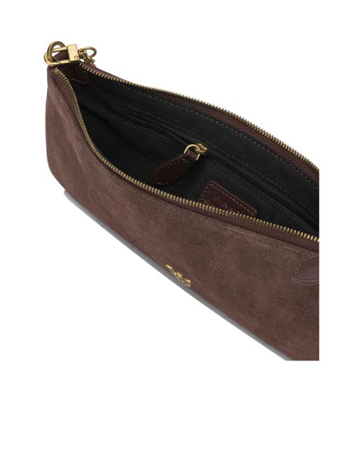 Pinko Brown Zip-Top Clutch