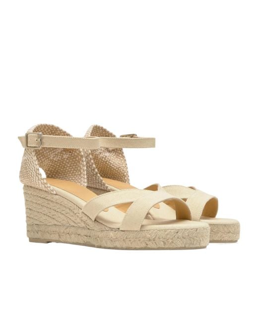 Castaner Natural Castañer Bruna Ankle-Strap Wedge Sandals
