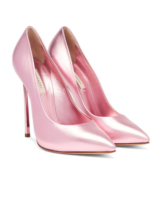 Casadei Pink Blade Flash High Stiletto Heel Pumps