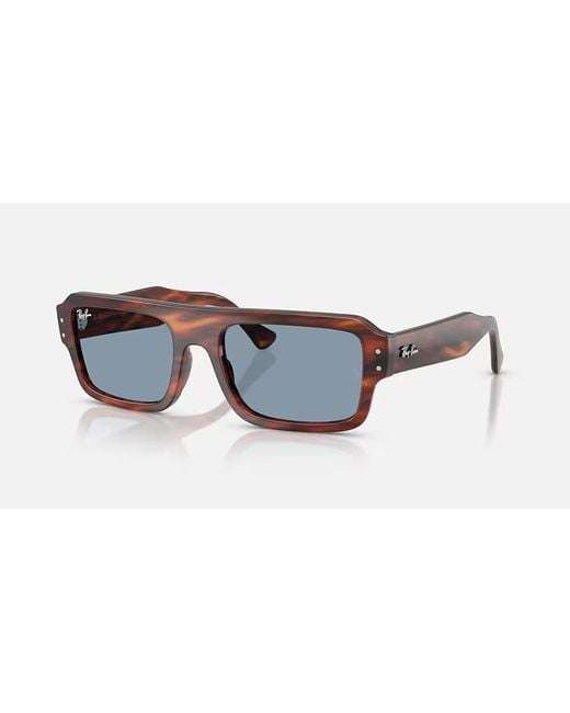 Ray-Ban Blue Lukas Rectangular Sunglasses for men