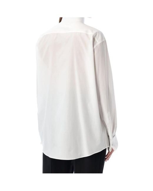 Tom Ford White Long Sleeved Tuxedo Shirt