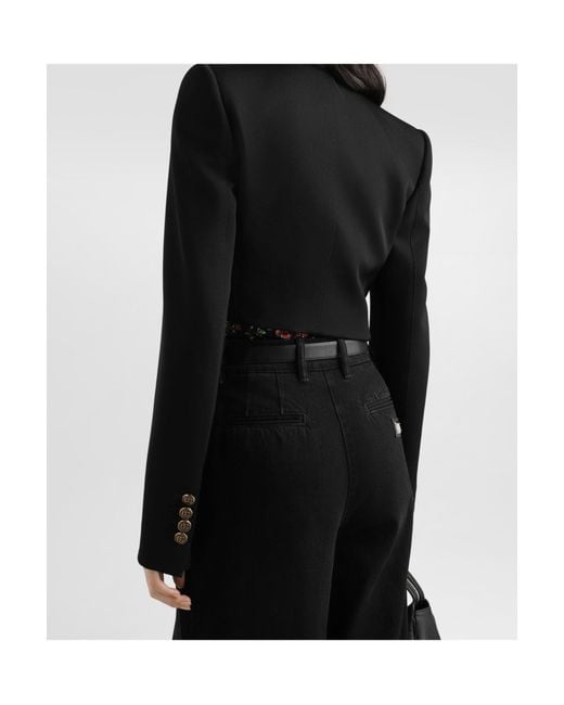 Dolce & Gabbana Black Cropped Blazer