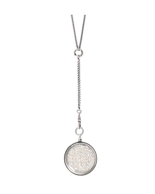 Ann Demeulemeester White Elsu Medallion Necklace