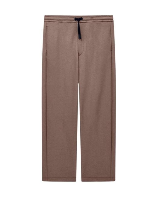 Giorgio Armani Brown Drawstring Logo-Patch Trousers for men