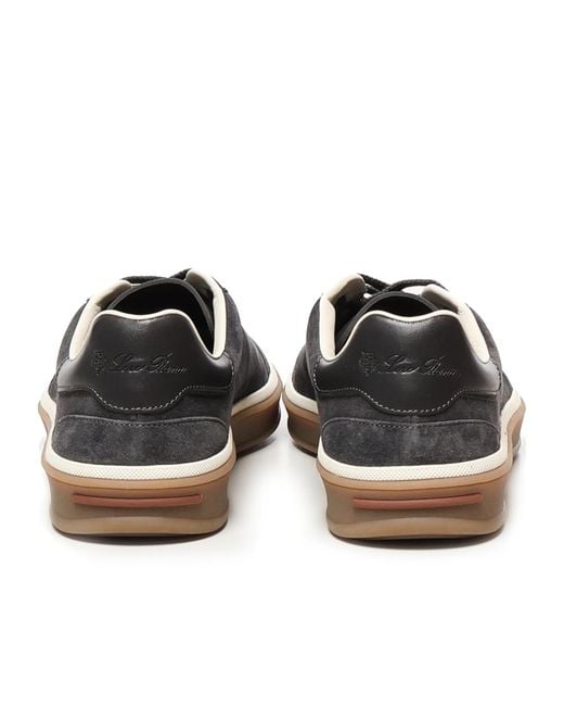 Loro Piana Black Low-Top Sneakers for men