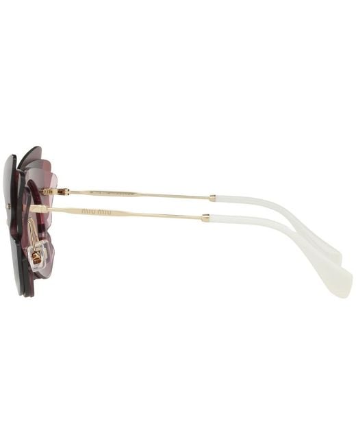 Miu Miu Pink Logo Sunglasses