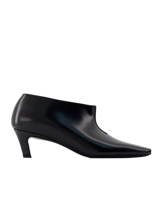 Totême Black Wide Ankle Boots