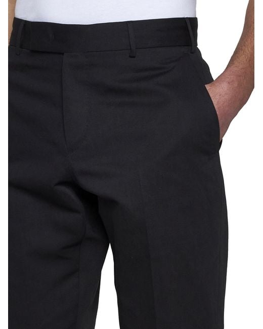 PT01 Black Pt Torino Rebel Cropped Tapered Pants for men