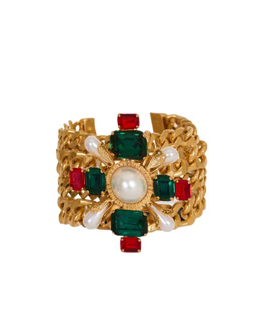 Balmain Multicolor Baroque Bracelet With Chains And Beads