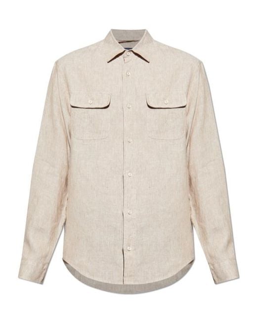 Paul & Shark White Linen Shirt for men