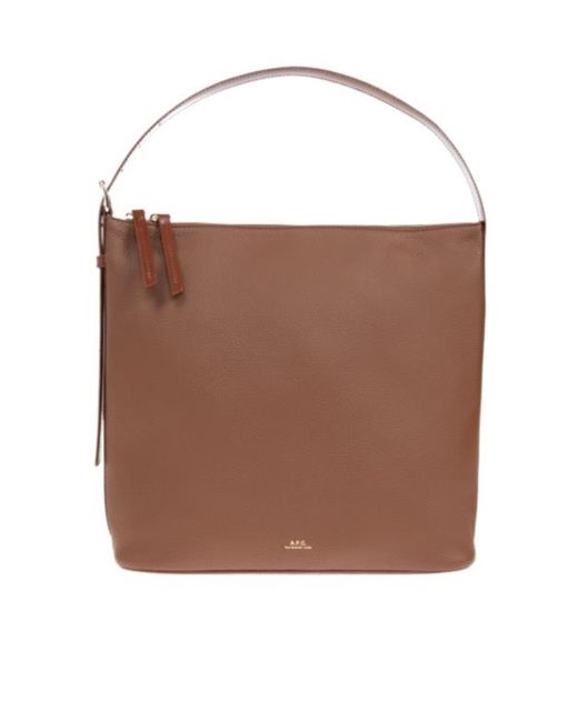 A.P.C. Brown Vera Tote Bag