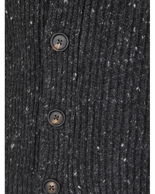Eleventy Black Button-Down Knitwear for men
