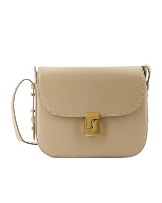 Soeur Natural Flap Shoulder Bag