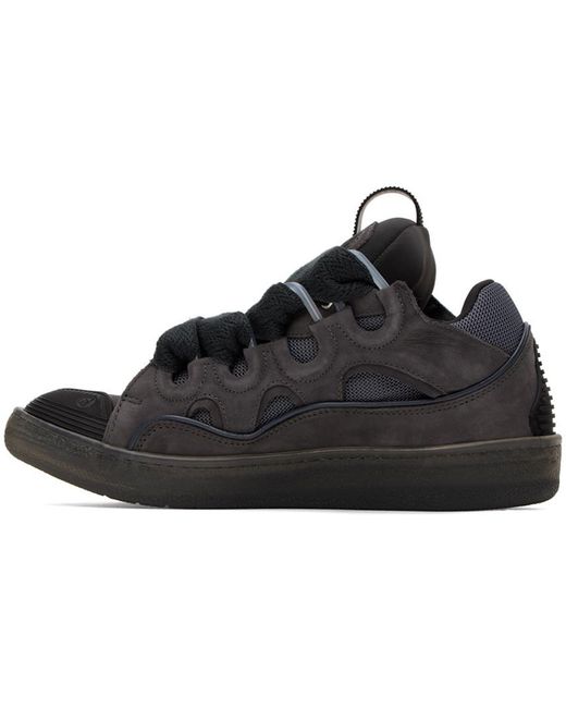 Lanvin Black Curb Lace-Up Sneakers for men