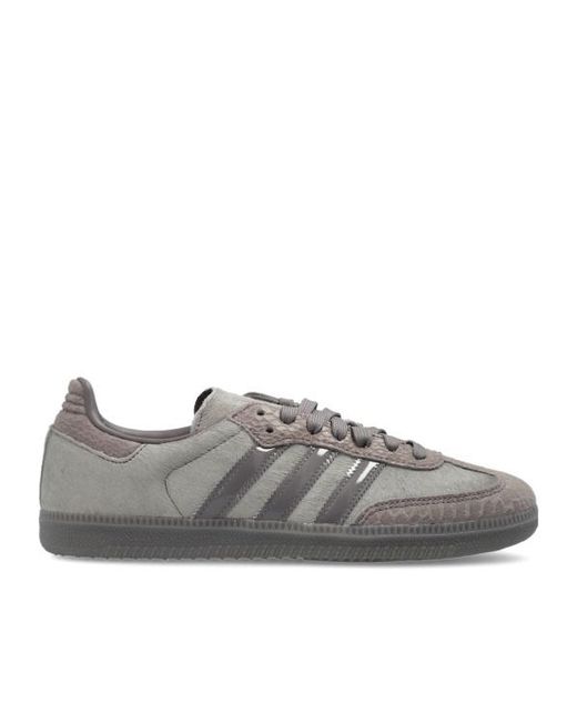 Adidas Originals Gray Samba Og Lace-Up Sneakers