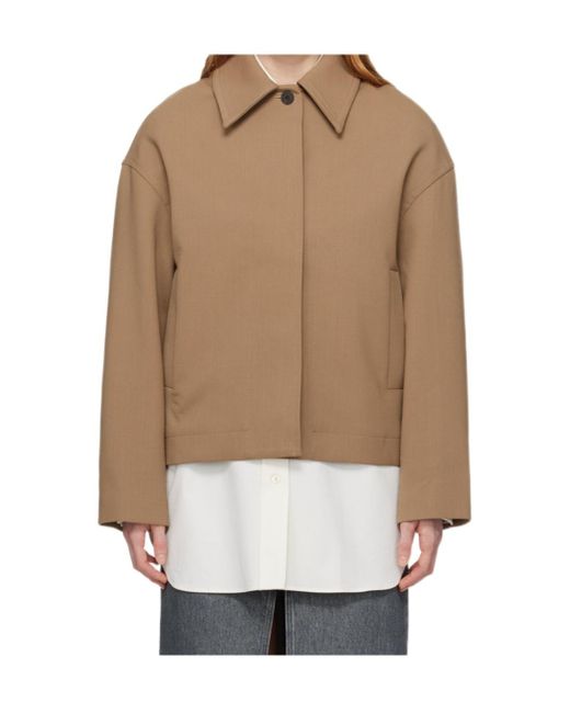 Studio Nicholson Natural Drop-Shoulder Long-Sleeve Jacket