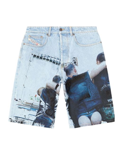 DIESEL Blue X Tom Of Finland Foundation Cotton Shorts