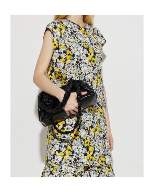 Marni Green Floral Motif Butterfly Shoulder Dress