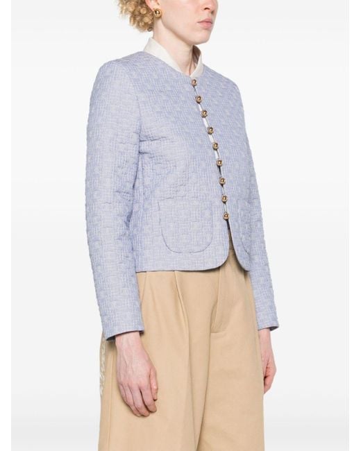 Céline Blue Cotton Single-Breasted Jacket