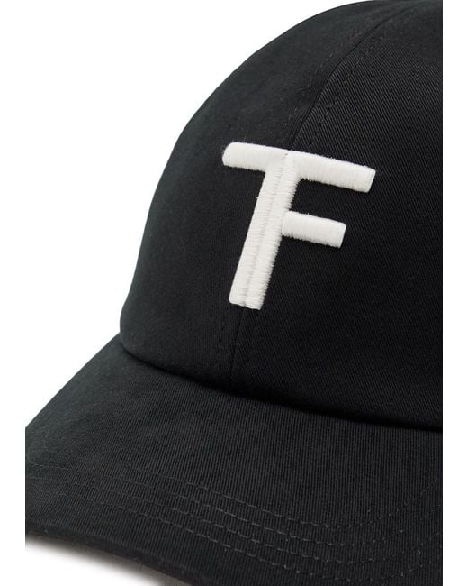 Tom Ford White Logo-Embroidered Canvas Cap for men