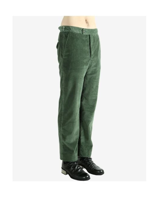 Bode Green Corduroy Trousers for men