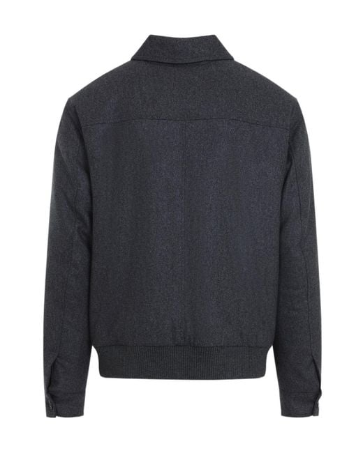 Kiton Blue Bomber Jacket for men