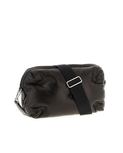 Maison Margiela Black Zip-Up Padded Clutch Bag for men