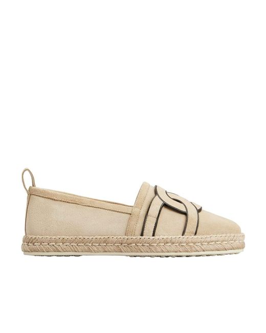 Tod's Natural Chain-Link Detail Espadrilles