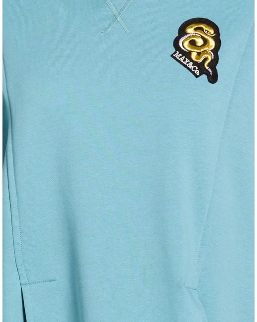 MAX&Co. Blue Solid Color Hoodie
