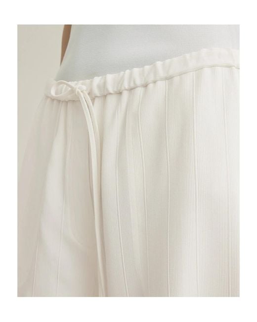 Totême  White Drawstring-Fastening Trousers