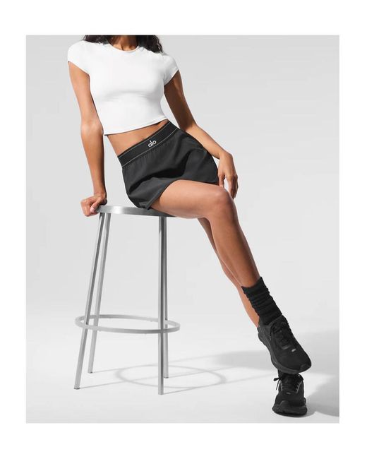 Alo Yoga Black Logo Waist Skirt