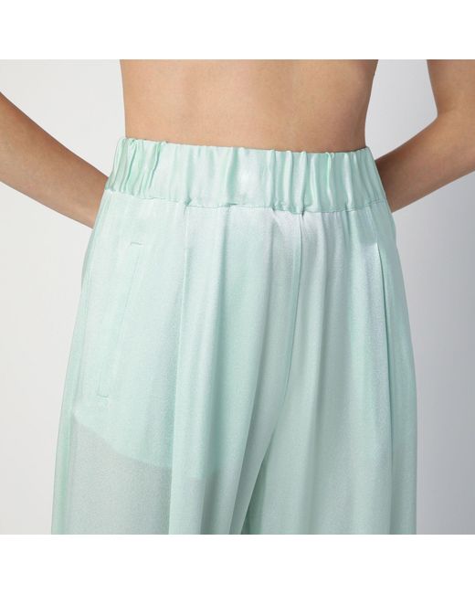 Semicouture Green Elastic Waist Casual Pants