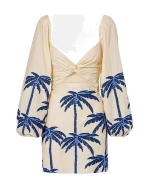 Johanna Ortiz White The Power Of The Sea Cotton-Blend Minidress