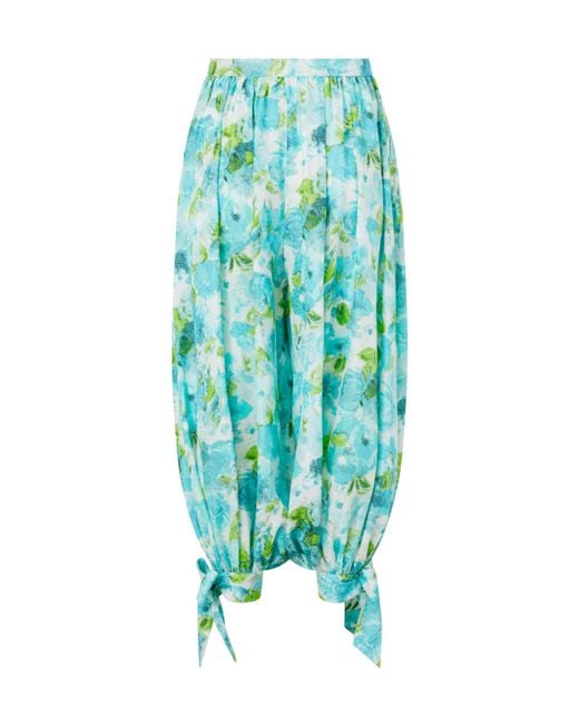 Chloé Blue Wide Printed Pants