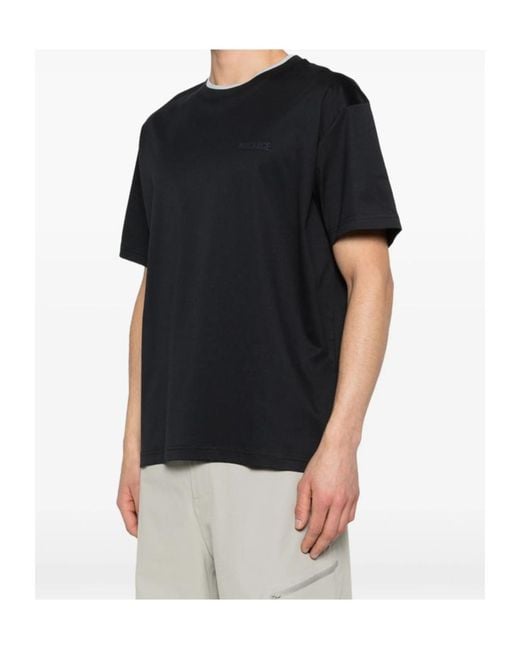 Mackage Black Contrast Trim Logo T-Shirt for men