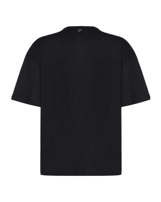 Dondup Black Oversized Crew Neck T-Shirt for men