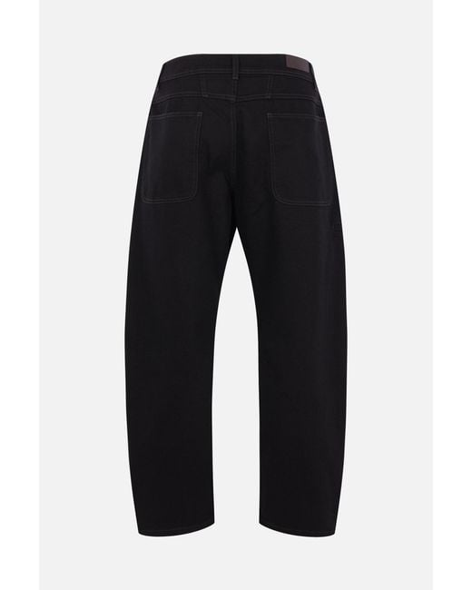 Lemaire Black Twisted Tapered-Leg Trousers for men