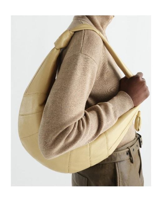 Lemaire Metallic Fortune Croissant Zipped Shoulder Bag