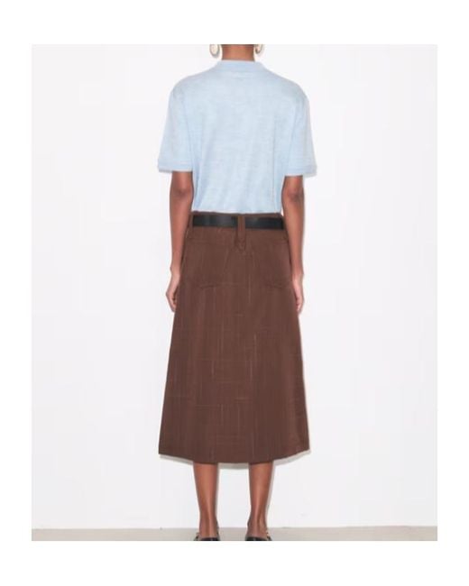 Tory Burch Blue Oversized Silk Polo