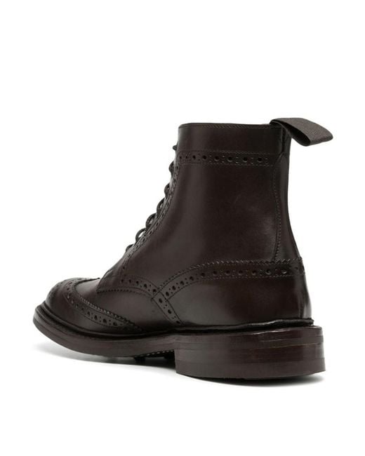 Tricker's Black Tricker's Lace-Up Boots for men