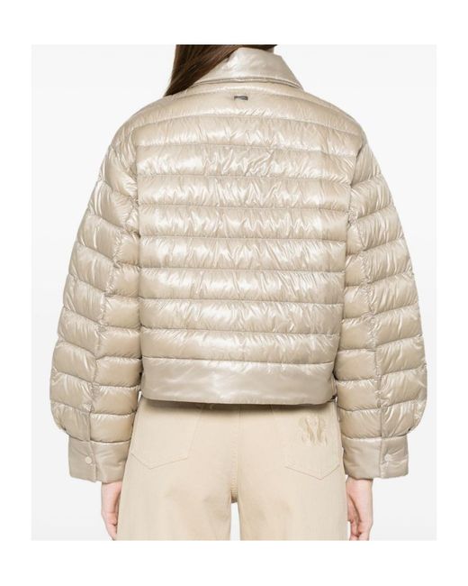Herno Natural Polo-Collar Padded Jacket