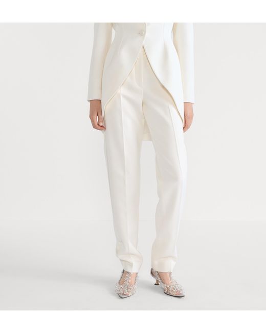 Dior White Fitted Pants