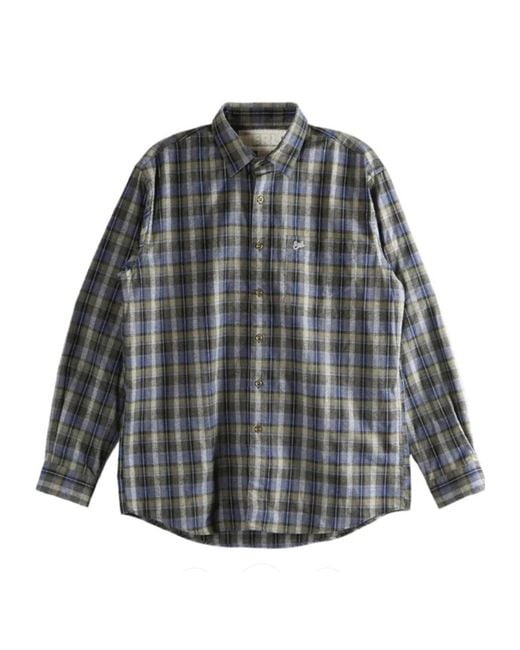 ERL Gray Relaxed Check Shirt for men