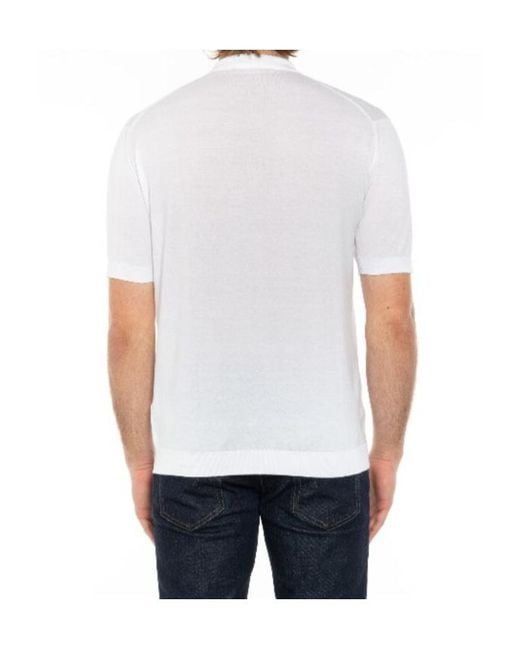 John Smedley White Adrian Classic Polo Shirt for men